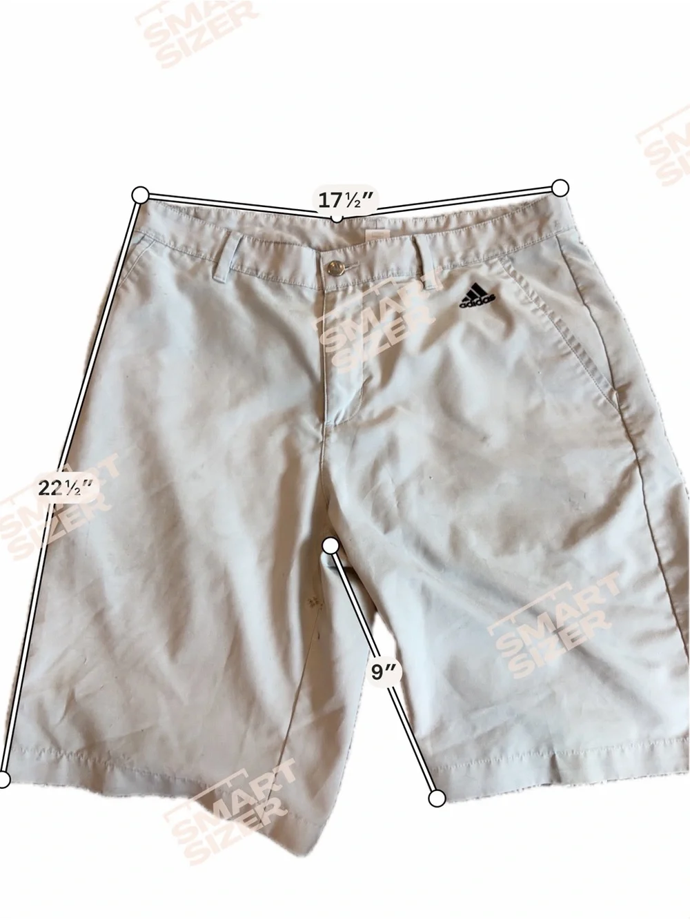 adidas Men’s Light Khaki Athletic Shorts with Black Logo